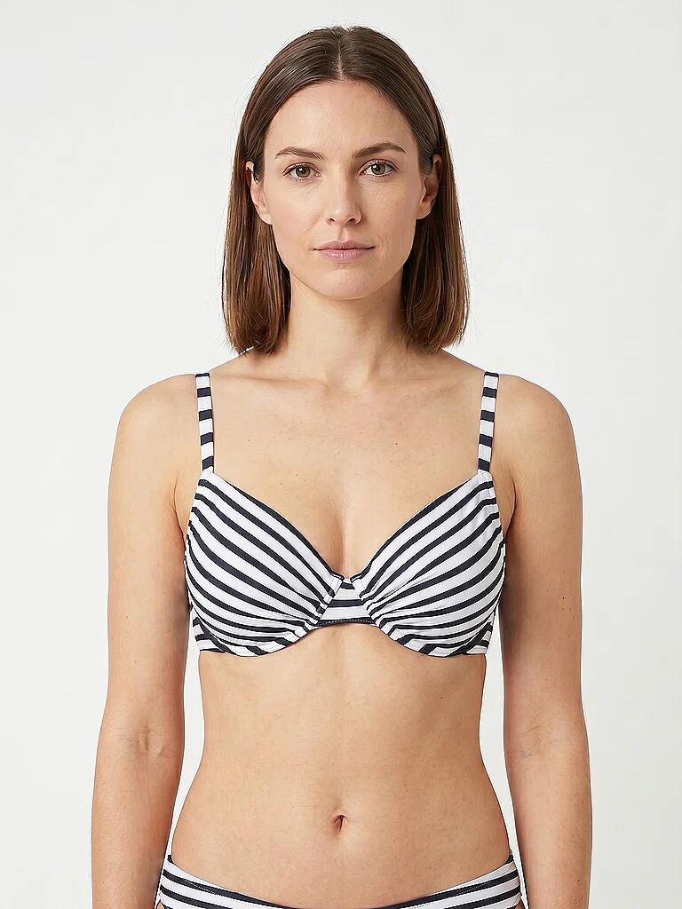 LASCANA Damen Bikinioberteil Stripes dunkelblau   40C W