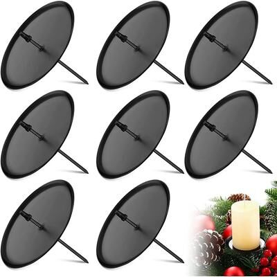 Uplift Treasures Metal Cone Candle Holders 6 Or 12pcs Advent Calendar & Christmas Wreath Candle Bases Made From Durable Metal 12 Pcs
