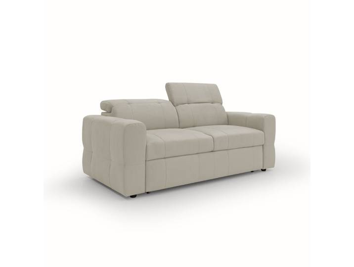 Canapé avec pouf amovible 193 cm crème