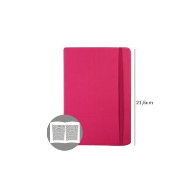 SMARTD Notizbuch 21,5x14,5cm Rosa Halbleder 116 Blatt (Tagebuch)