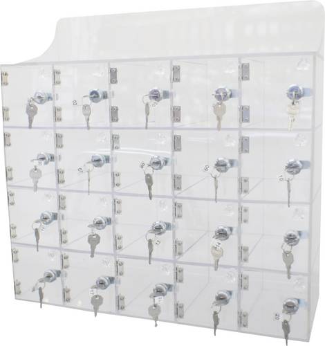 VISO CAS20TEL Schließfachschrank Acryl mit Schlüsselschloss