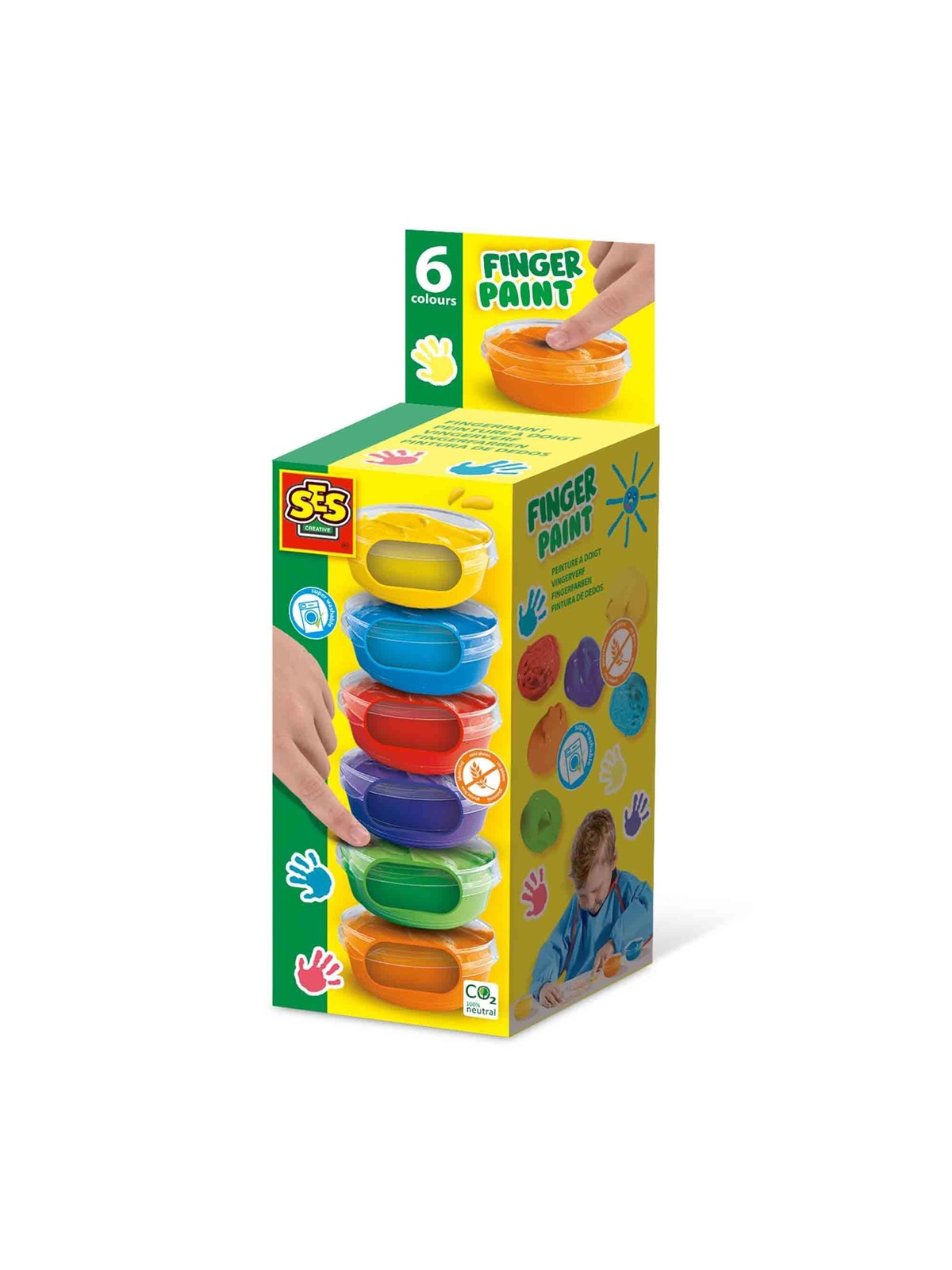 SES Creative Finger Paint 6 Colours 6 45 ml