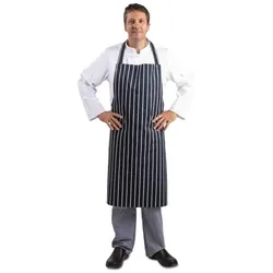 Whites Chefs Clothing Gastronoble Whites Latzschürze blau weiß gestreift extra lang