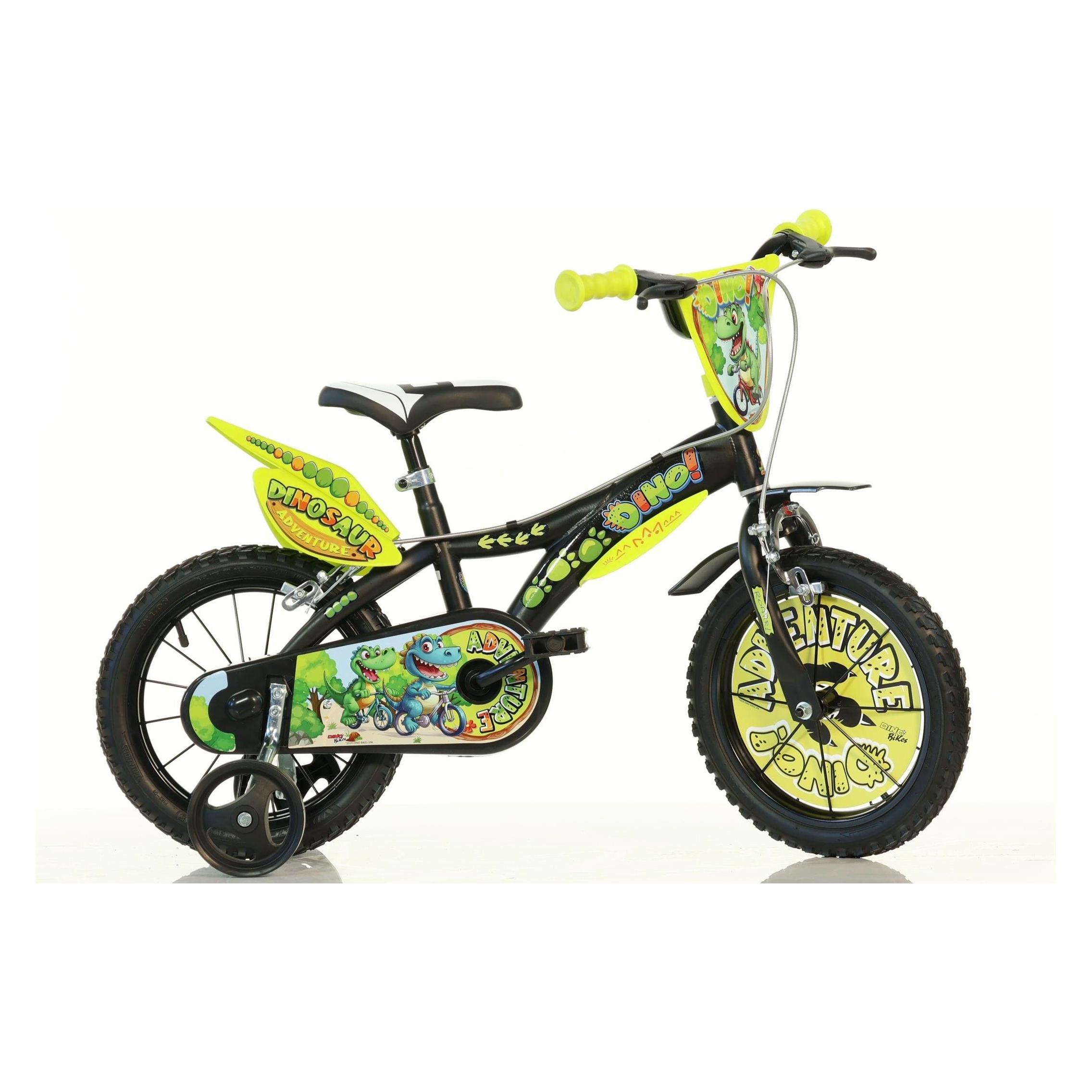 Dino Bikes Kinderfahrrad 616-DSA, schwarz/grün (16") (616L-DS)