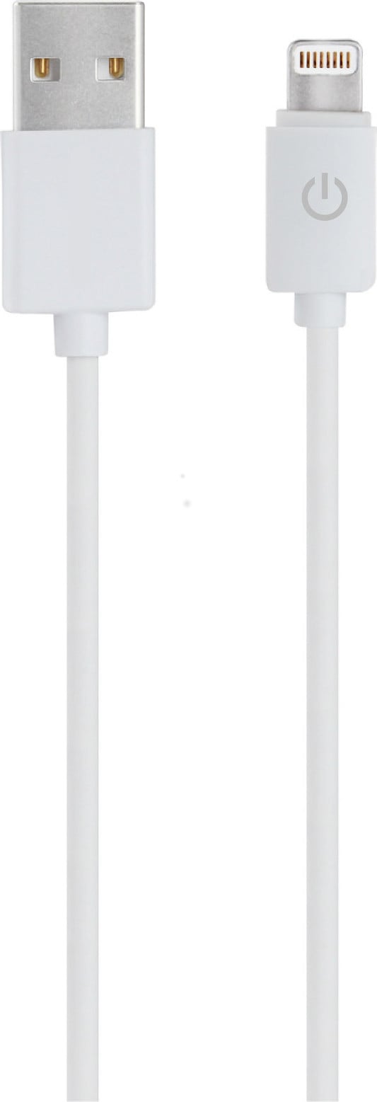 RealPower MFI-gecertificeerde Lightning lade- en datakabel, 1 m, wit