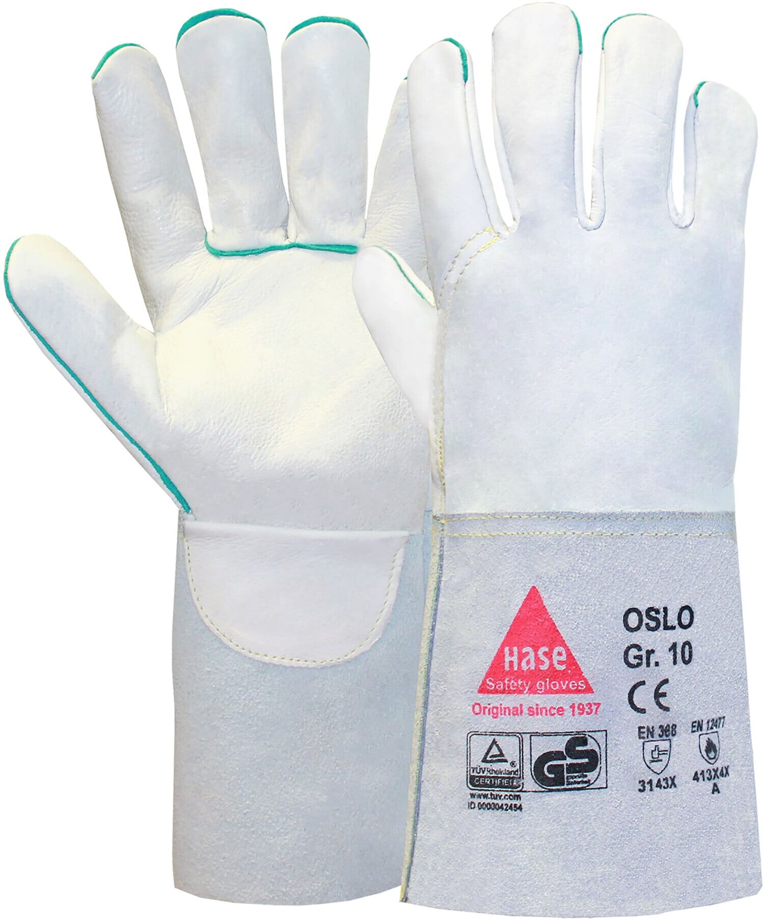 Hase Oslo K Schweißerhandschuh aus Rindnarbenleder Größe 10 (3211060-10)