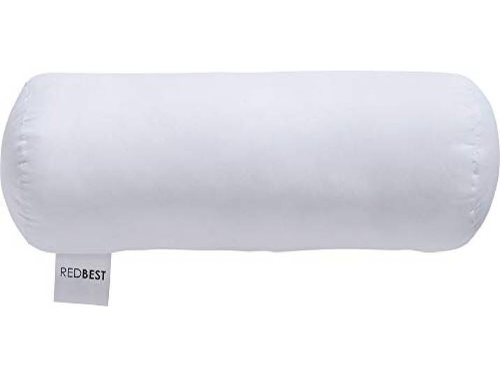 REDBEST Nackenrolle Atlanta - Textilfaser weiß Größe 40x15 cm Ø - optimaler Feuchtigkeitsabtransport, Liegekomfort, hygienisch waschbar - Mikrofaser-Bezug
