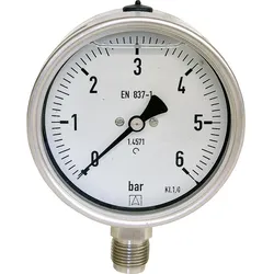 Manometer Chemie0-6bar 100mm G1/2