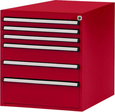 Manuflex Schubladen-Unterbauten, für Werkbank Profi Tiefe 700 mm, rubinrot