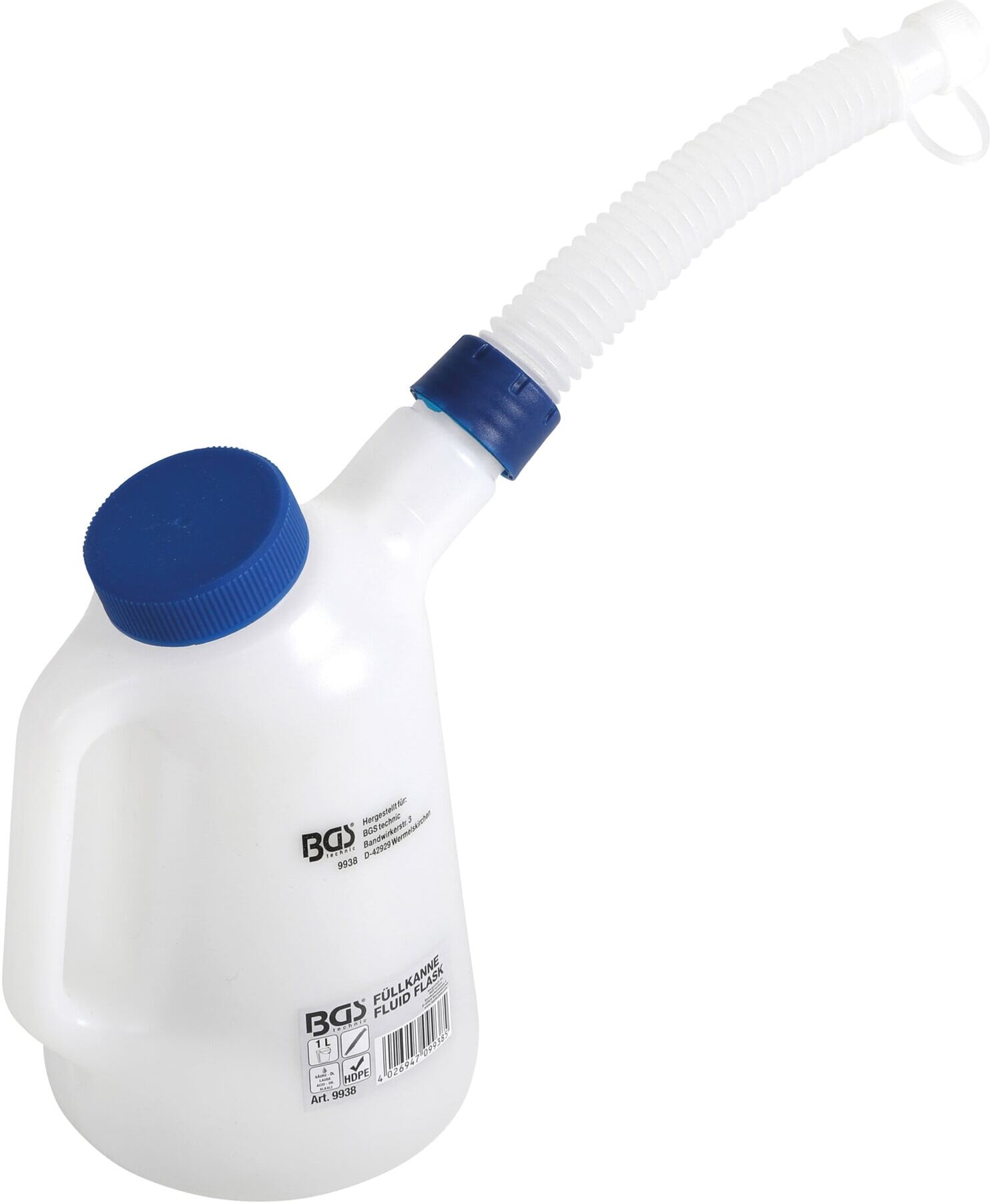 BGS Füllkanne mit flexiblem Ausgussstutzen und Deckel 1 l ; BGS technic (9938)