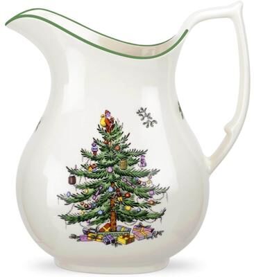"Spode Christmas Tree Pitcher - 7"" D x 8"" H"