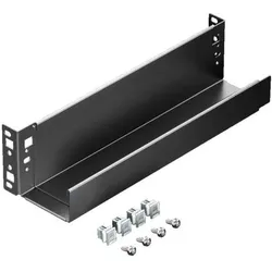 Rittal IT Kabelwanne, tiefenvariabel RAL 9005, Serverschrank Zubehör, Schwarz