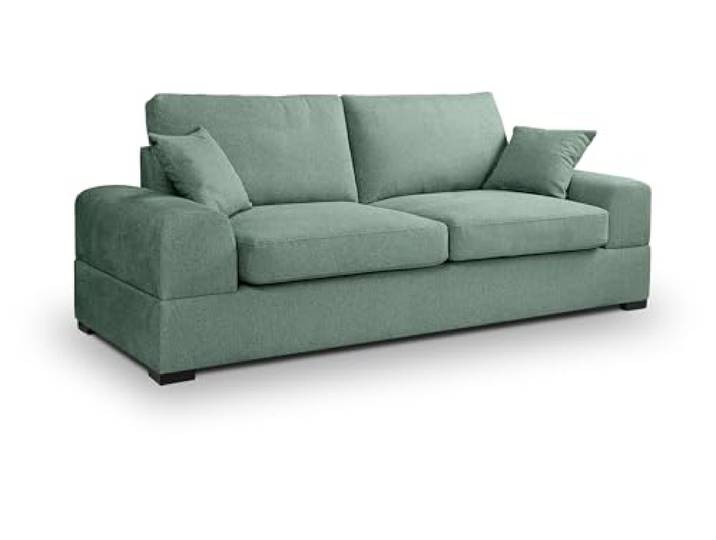 xonox.home 3 Sitzer Sofa Veda Polstersofa Kompaktsofa Couch Strukturstoff Petrol B/H/T: 221x90x93cm