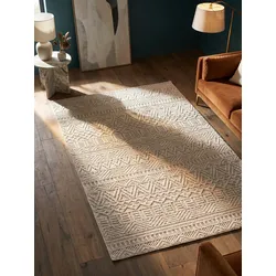 Flachgewebe-Teppich Ethno Creme 160x230 cm Ethno-Streifen