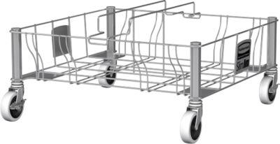 Rubbermaid Transportroller Slim Jim für Container Slim Jim, zweifach, B 523 x T 508 x H 228 mm, Edelstahl
