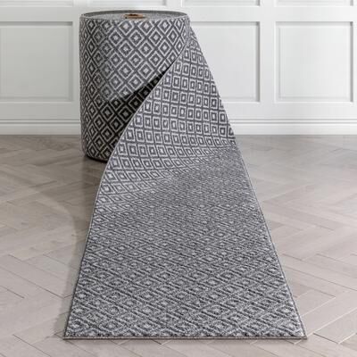 Well Woven Custom Size Runner Malaga Pia Tribal Diamond Hallway Stair Rug