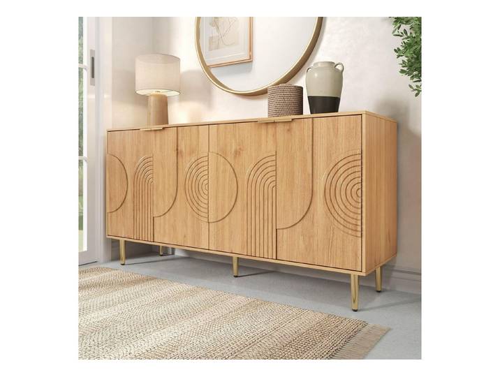 LuxusKollektion Sideboard Sideboard 4-türig 140x40x72cm Holz (1 St)