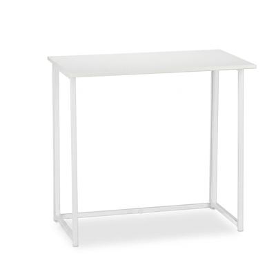 Relaxdays Schreibtisch klappbar, platzsparender Bürotisch zum Klappen, Home Office, Jugendzimmer, 74,5 x 80 x 45cm, weiß
