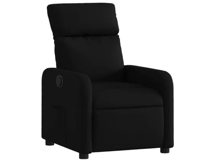 GHVBNMF Relaxsessel Manuell Liegesessel mit Liegefunktion Stoff Schwarz Ergonomischer TV Sessel mit stufenloser Liegefunktion bis 135 Grad und praktischer Seitentasche fuer Ihr Wohnzimmer.