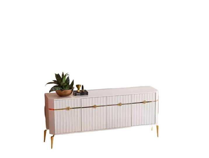 Xlmoebel Sideboard Elegante Holz Konsole mit Spiegel im modernen Designer-Look (Sideboard mit Spiegel, Sideboard + Spiegel), Hergestellt in Europa