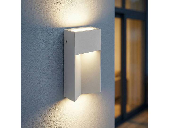 Außenwandleuchte Kaholo Lucande, alu / grau / zink, Aluminium, Modern