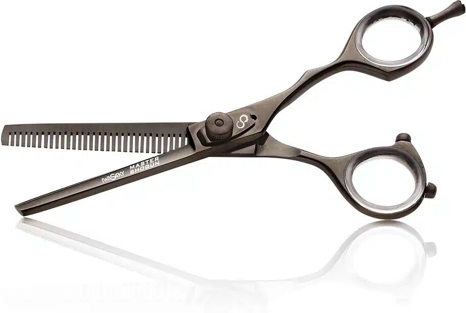 Forbici 5.5" Sfoltire per capelli Iwasaki Master Black Shogun acciaio giapponese