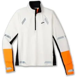 BROOKS Herren T-Shirt Run Visible 1/2 Zip 2.0, Größe XL in Weiß Weiß