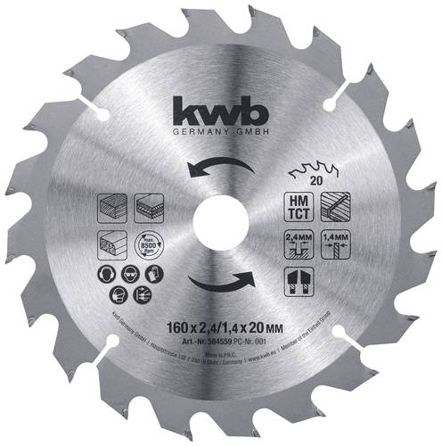 Kwb 584559 Kreissägeblatt 160 x 16mm 1St.