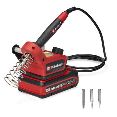 Lötkolben EINHELL "TE-SI 18/480 Li E - Solo, Akku-Lötkolben", rot (rot, schwarz), B:7,9cm H:14,2cm L:22,5cm, Lötgeräte, ohne Akku und Ladegerät