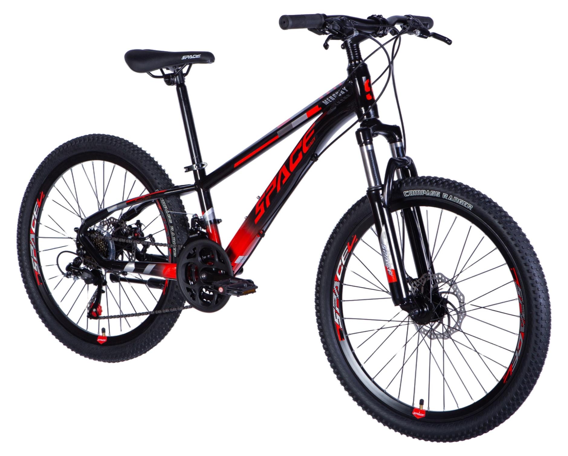 Kinderfahrrad Mercury Aluminium, 24", 130-160 cm, 21-Gang, Schwarz/Rosa
