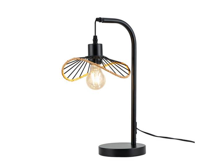 Nettlife Tischleuchte Bryant Ⅲ 15/20/48 cm, Schwarz, Metall, E27, 20x48x15 cm, Lampen & Leuchten, Innenbeleuchtung, Schreibtischlampen