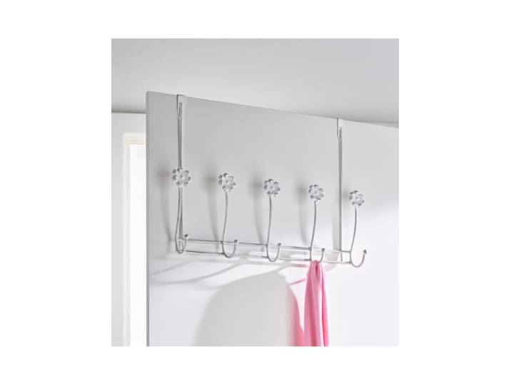 Hakenleiste, weiß, B:43cm H:33cm T:9cm, Metall, Hakenleisten, Hakenleiste