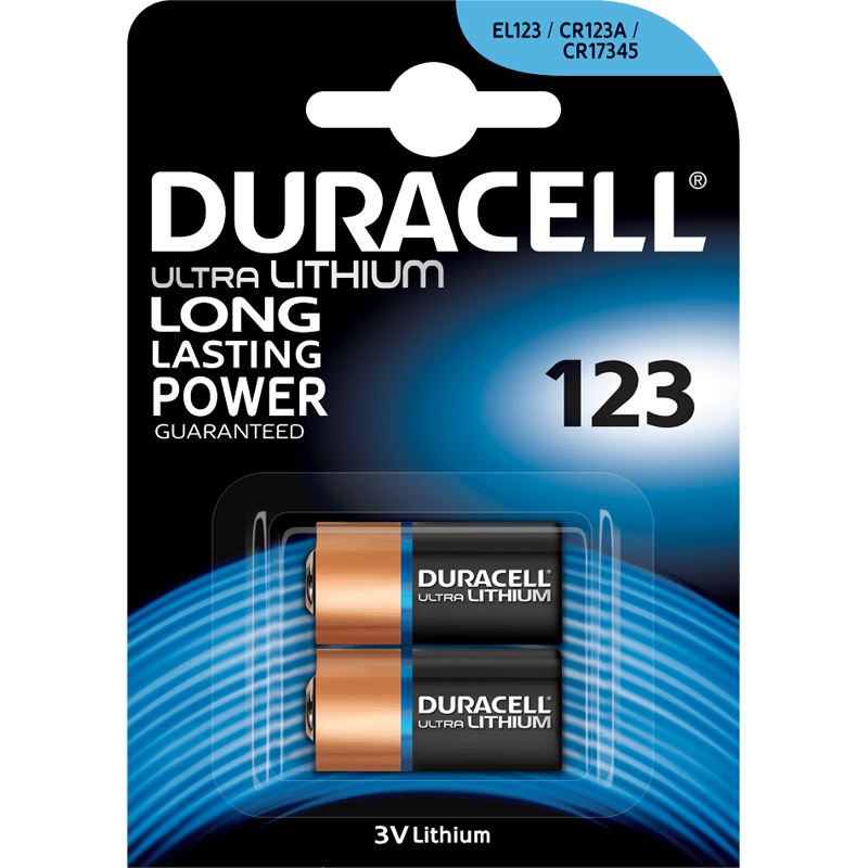 Duracell High Power CR123A Lithium Batterie 3.0 V 2er Pack
