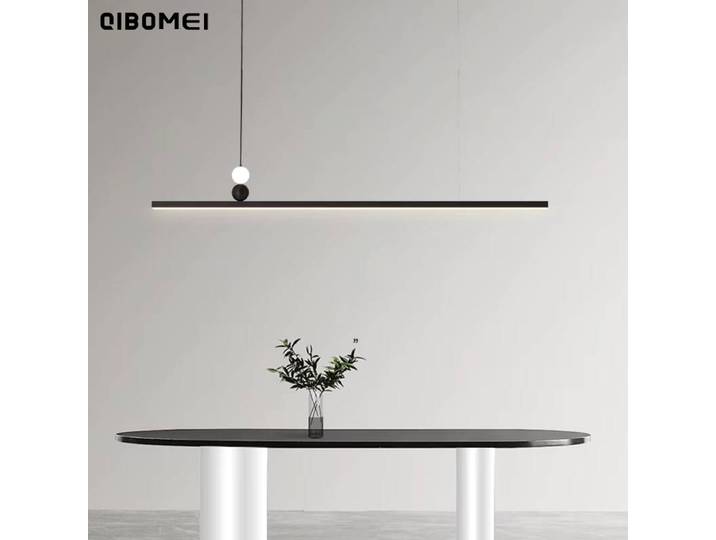 Lampes suspendues de Restaurant Led simples, style nordique moderne, longue bande, décoration intérieure de la maison, lampes d'éclairage pour salon, chambre à coucher