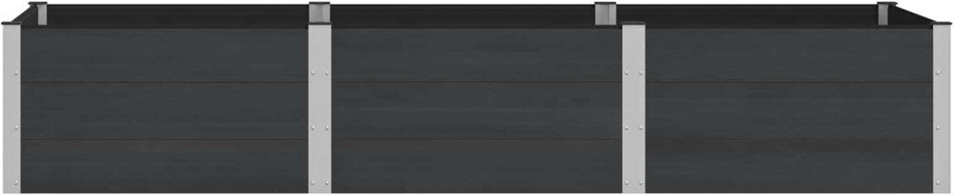 Dakota Fields Planter Black 54cm H x 300cm W x 100cm D