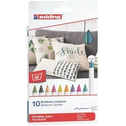 Edding 10er-Pack Textilstifte »4600/10999 Fun Colours«