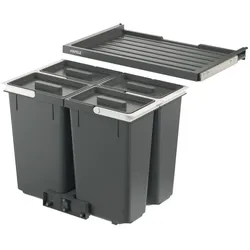 Häfele Abfalltrennsystem, Vierfach-Abfallsammler 60 Basic L4, 4 x 12 Liter, 501.91.452
