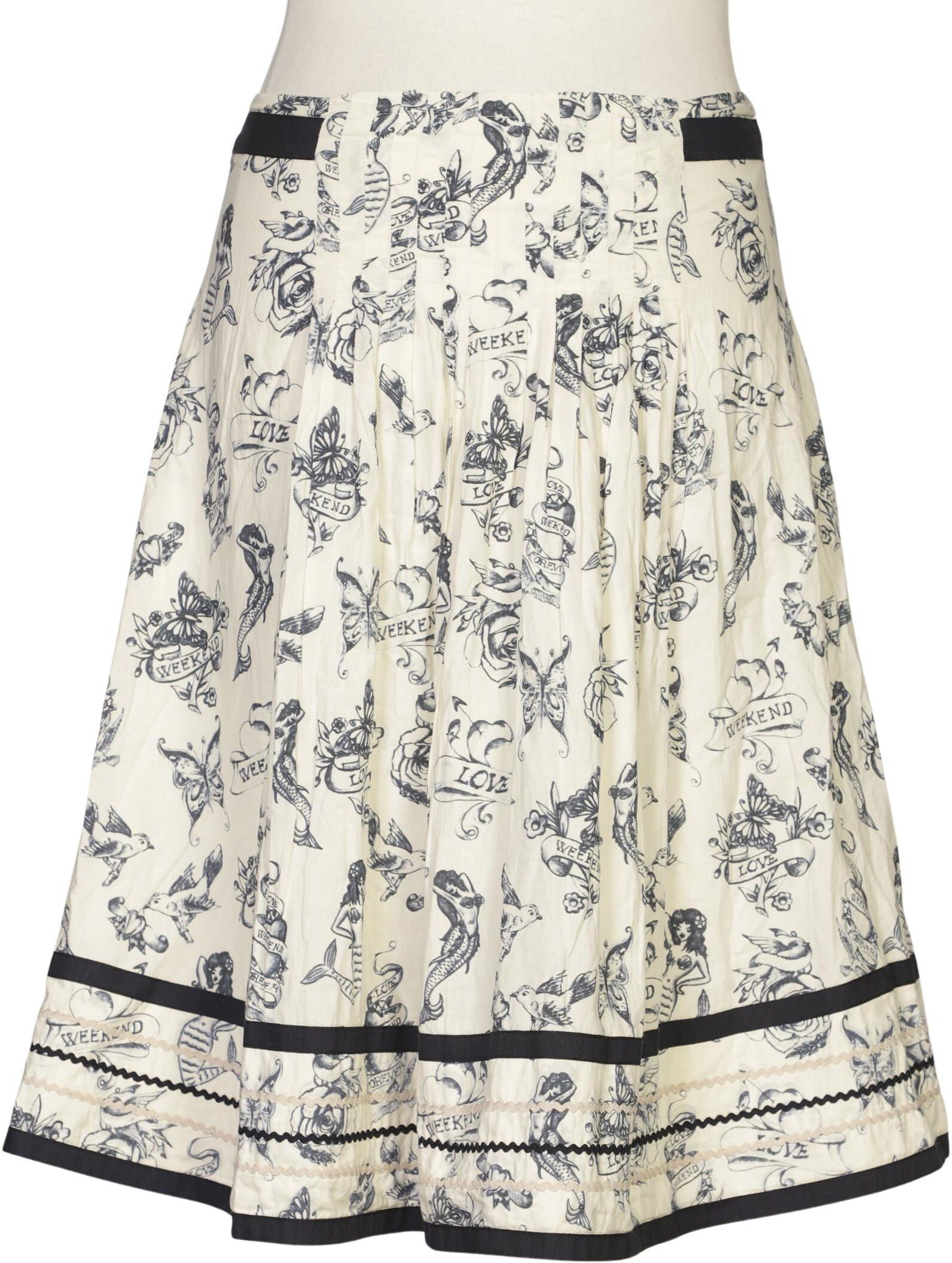 Weekend Max Mara Damen Rock, Mehrfarbig, Gr. EU 42, Baumwolle - Second Hand