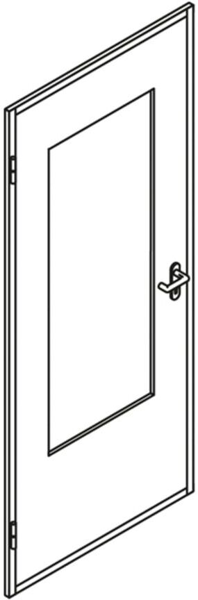 Säbu Mehrpreis für Tür mit Glasausschnitt Verbundsicherheitsglas ca. B 500 x H 1500 mm (2712)