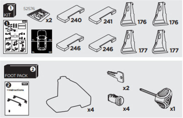 France Attelage Kit Thule 5075