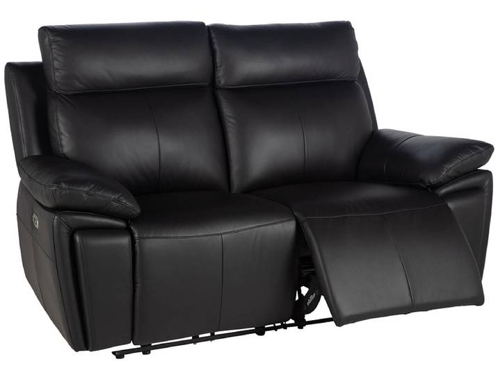 2er Sofa EDER Echtleder schwarz