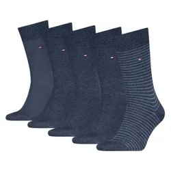 Tommy Hilfiger 5P Men Stripe Socks Gift Box Jeansblau Gr 43/46 Herren