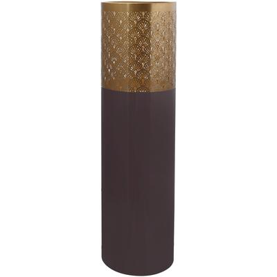 Bodenvase KAYOOM "Bodenvase Art Deco 1115", lila, B:25cm H:90cm T:25cm Ø:25cm, Metall, Vasen