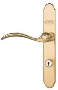 Larson QuickFit Storm Door Handle Curved Handle - Handleset Brass