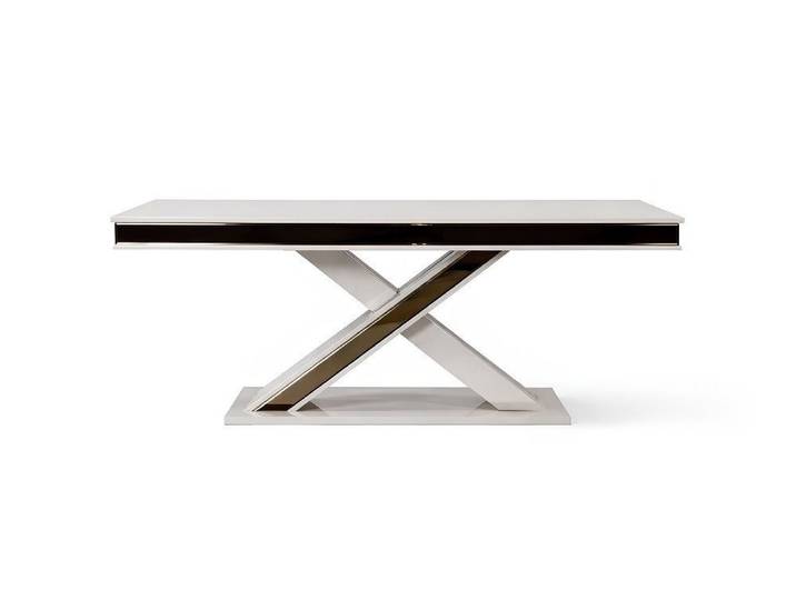 Xlmoebel Esstisch Esstisch mit X-Beinen Säulendesign Luxusoptik in Holztisch Sofort (Esstisch), Hergestellt in Europa