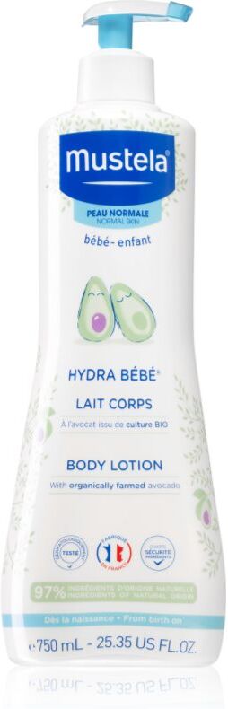 Mustela Bébé Hydra Bébé Fugtende bodylotion til babyhud 750 ml