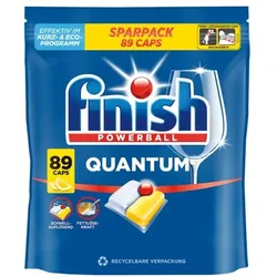 finish Powerball Quantum Citrus Spülmaschinen-Cap 89 Stück gelb