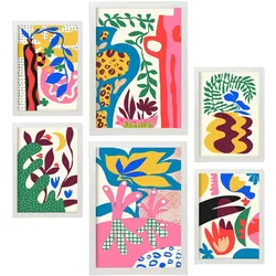 POSTER Set Mit 6 Erlöser Feen In Blume Zusammenfassung Ästhetische Dekorative Gemälde Für Ihr Wohnzimmer, Schlafzimmer, Zuhause A3 & A4 Weißer Rahmen