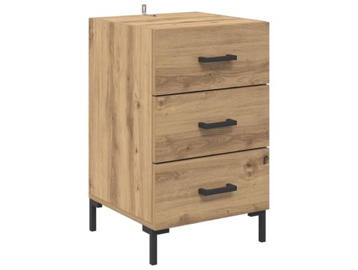 LMTYOENFG Nachttisch 40x40x66cm Schublade Beistelltisch Artisan-Eiche Kompakter Nachtschrank fürs Schlafzimmer mit praktischer Ablage, geräumigem Fach und robuster Belastbarkeit bis 60 kg.