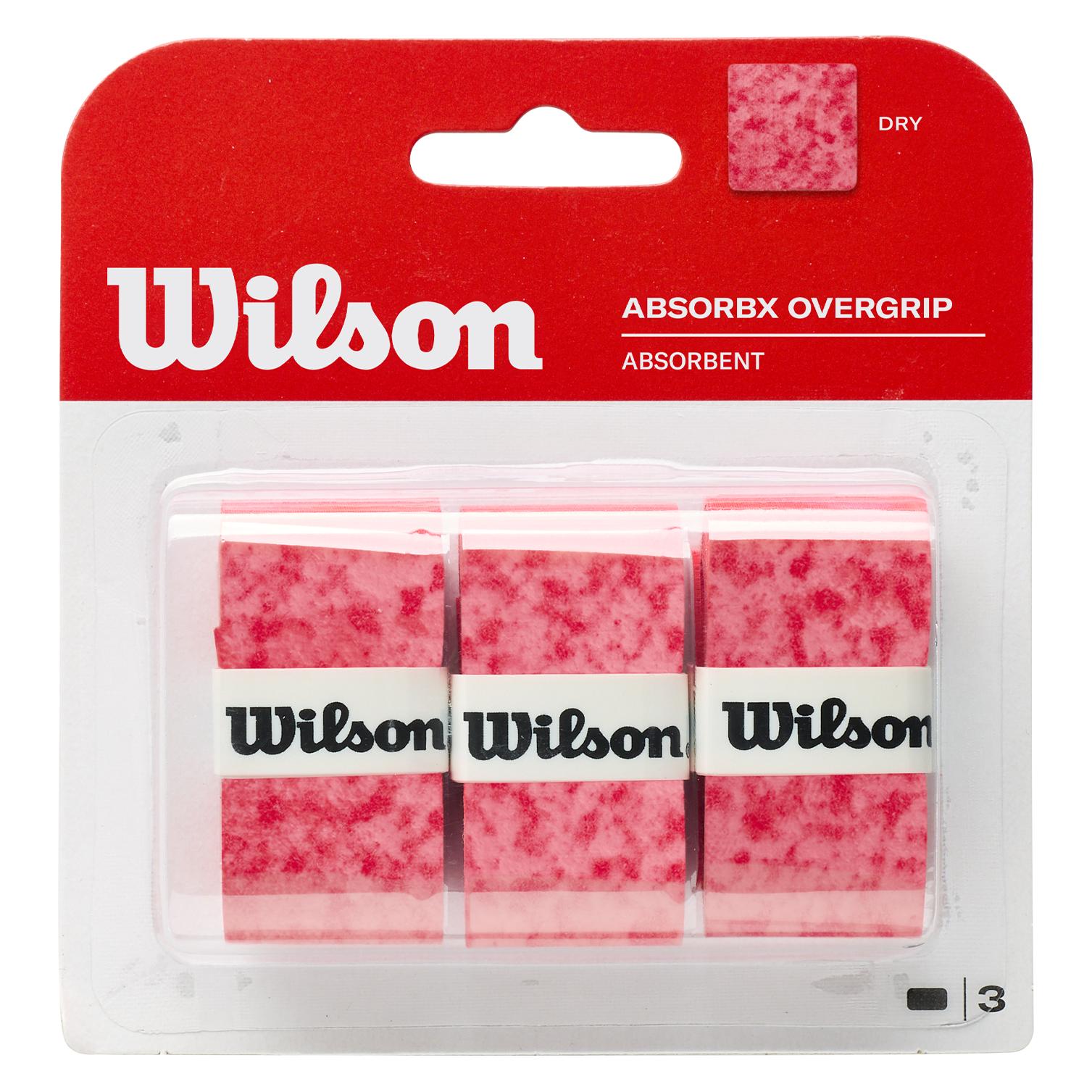 Wilson Absorbx Overgrip Red (3x) (WR8446501)